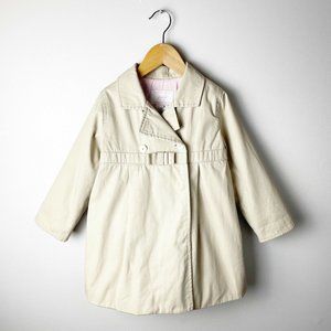 JACADI Girl 36M (3T) Biege Khaki Overcoat Pea Coat